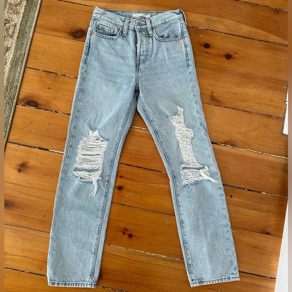 Levi's FLOW STYLE Women's Wedgie Straight-Leg High Rise Crop Jeans, US Size 24